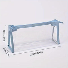 Clear PVC Waterproof Pencil Bag Stationery Organizer