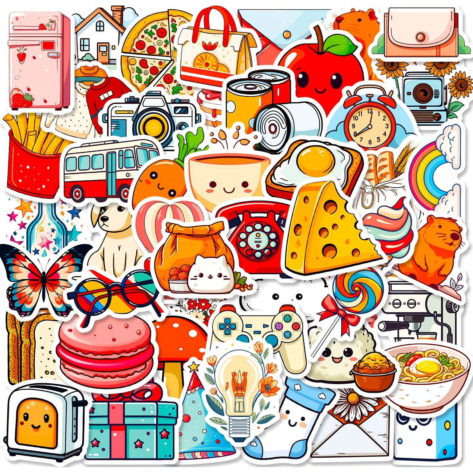 50pcs Healing Life Series Stickers Laptop Helmet Water Cup Decor