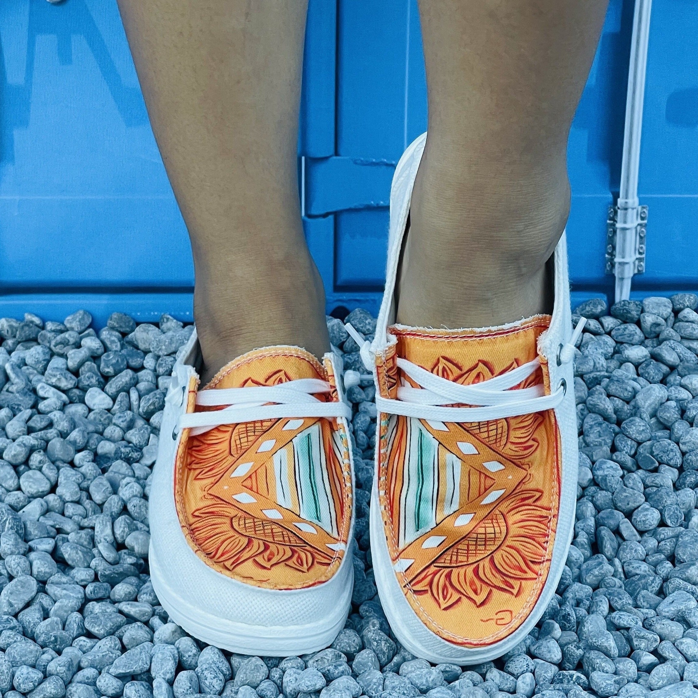 Sunflower Slip-On Women's Casual Flat Sneakers Outdoor Sports Shoes