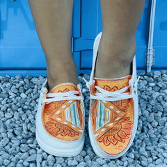 Sunflower Slip-On Women's Casual Flat Sneakers Outdoor Sports Shoes