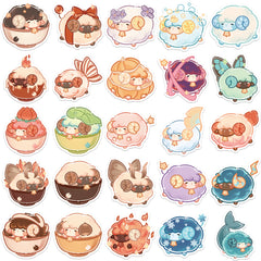 50pcs Magical Lamb Waterproof Stickers for Desserts
