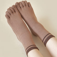 4 Pairs Comfortable Breathable Crew Length Toe Socks Women's Stocki