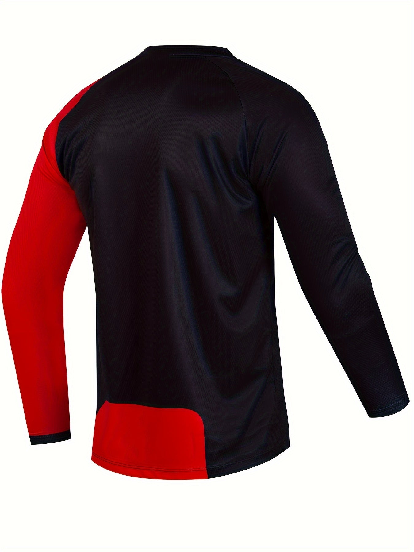 Men's Block Long Sleeve Motorcycle T-Shirt Quick Drying Breathable