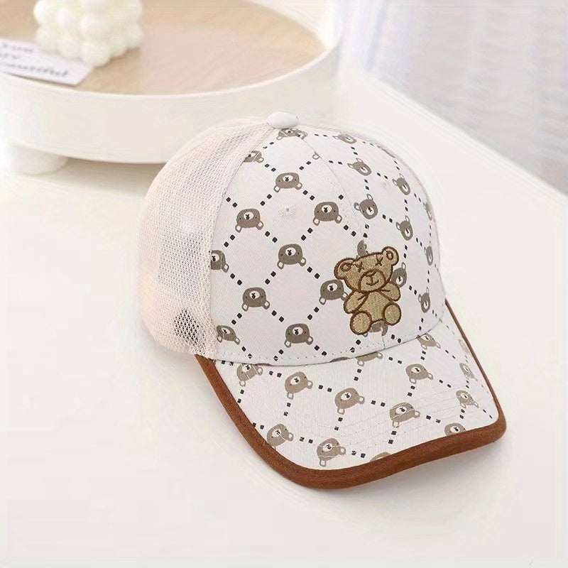 Kids' Embroidered Bear Baseball Cap Visor