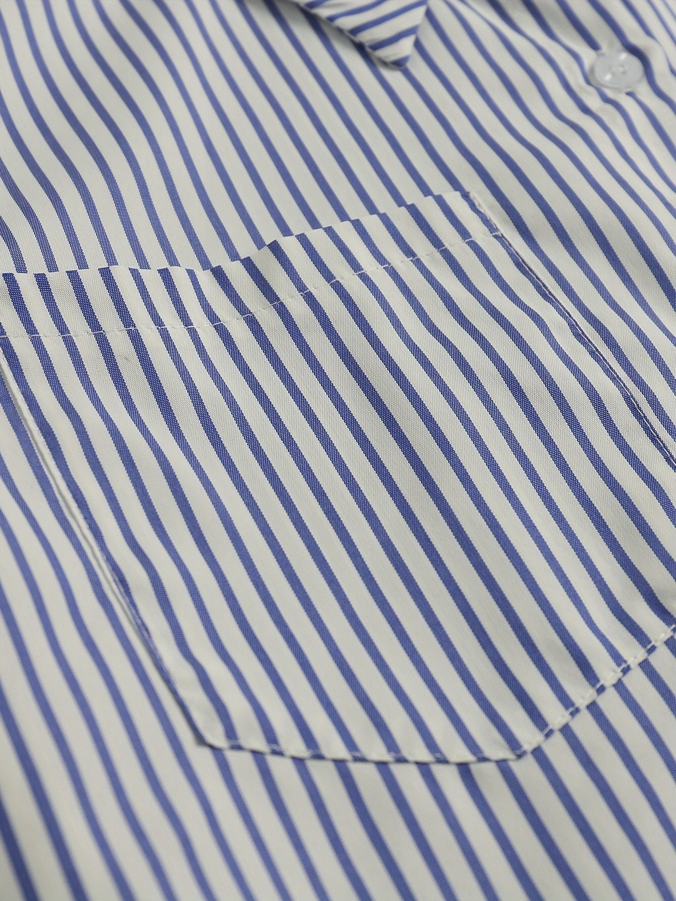 Stripe Print Button Up Long Sleeve Blouse