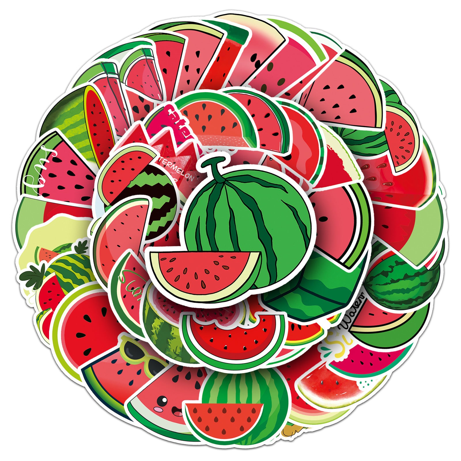 50pcs Watermelon Cartoon Stickers for DIY Projects Scrapbooking