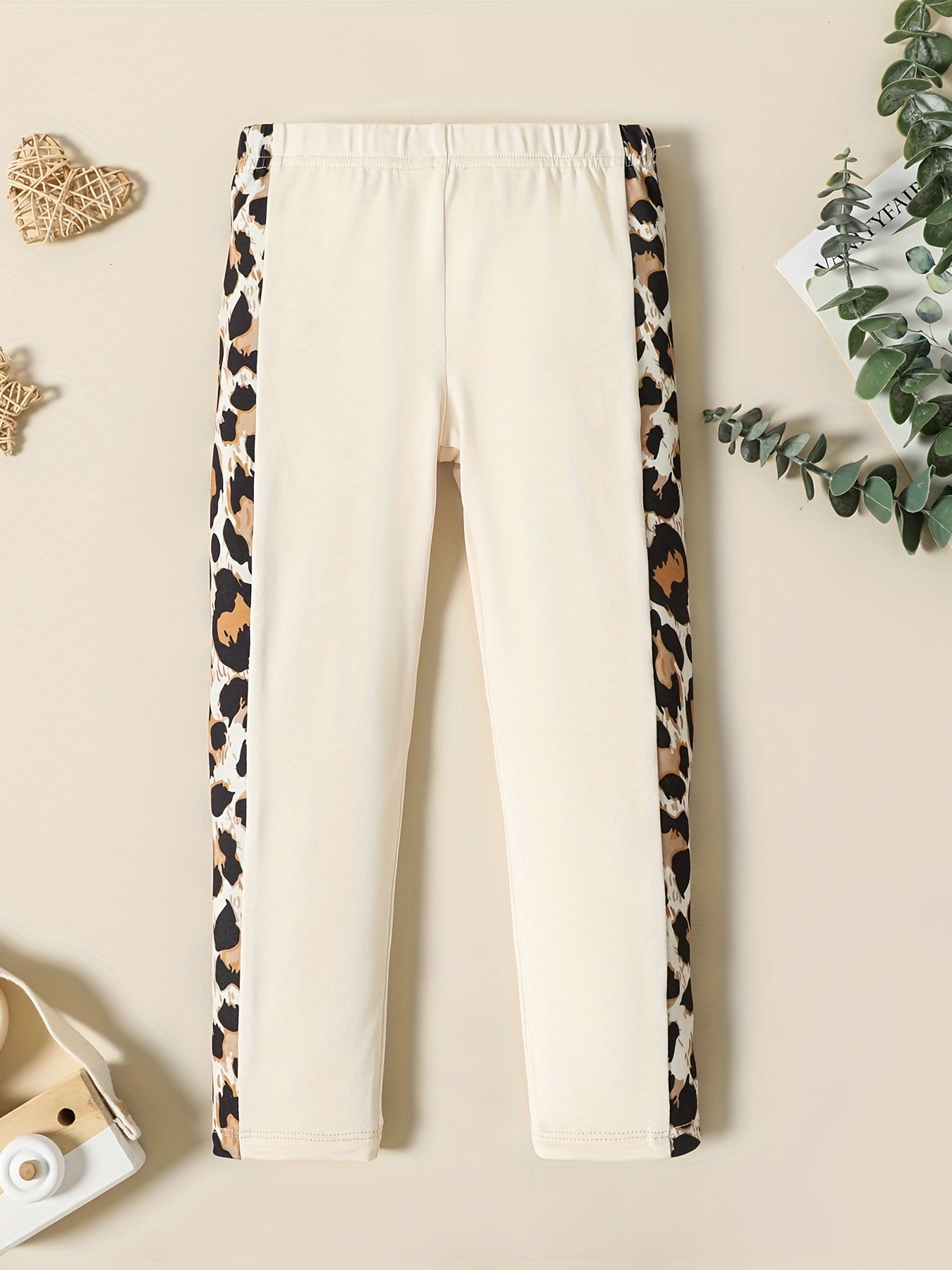 Toddler Girl Leopard Print Colorblock Elastic Leggings