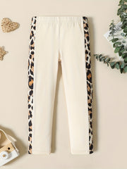 Toddler Girl Leopard Print Colorblock Elastic Leggings
