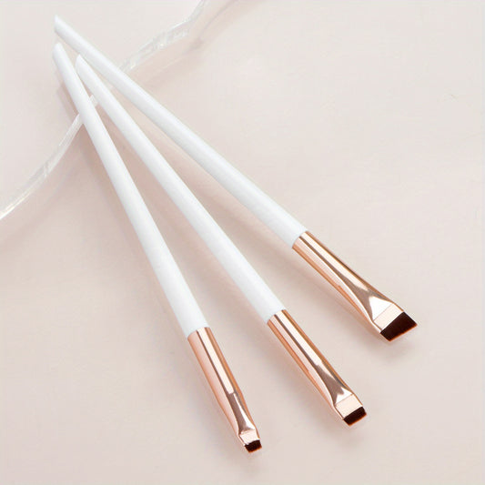 3Pcs Ultra Thin Eyebrow Brush Set Angled Precision Makeup Brushes