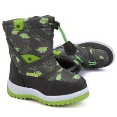 Girl's High Top Snow Boots Warm Fleece Non-Slip Plush Cozy Hiking Shoes