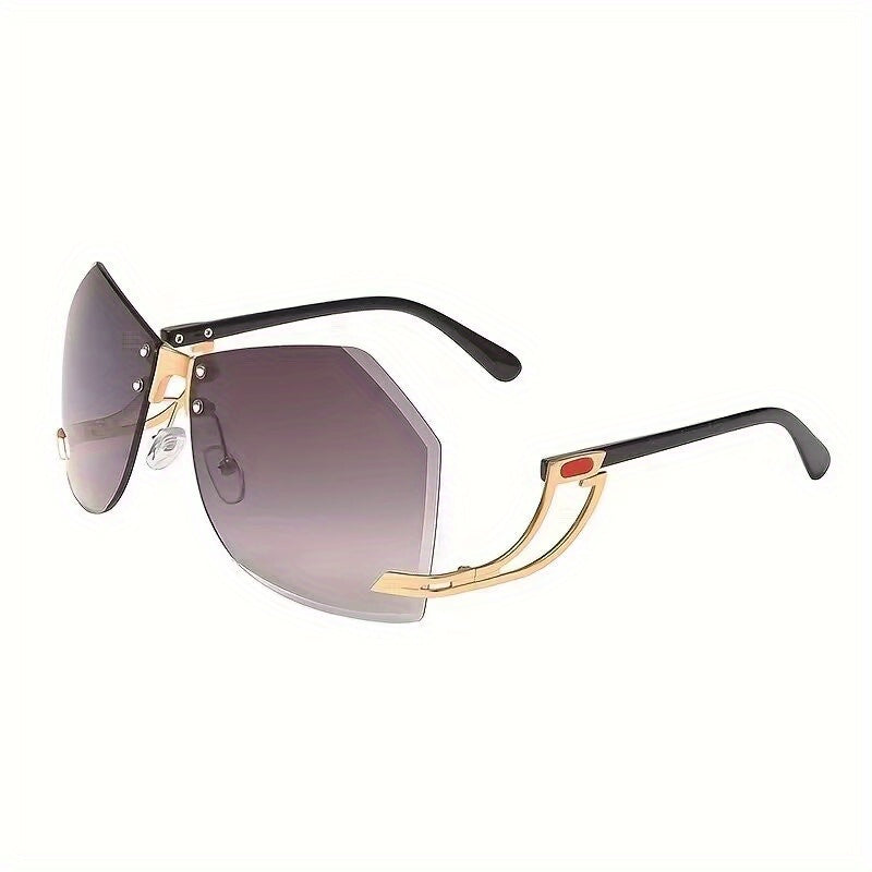 Y2K Irregular Shield Sunglasses Gradient UV400 Sun Shades