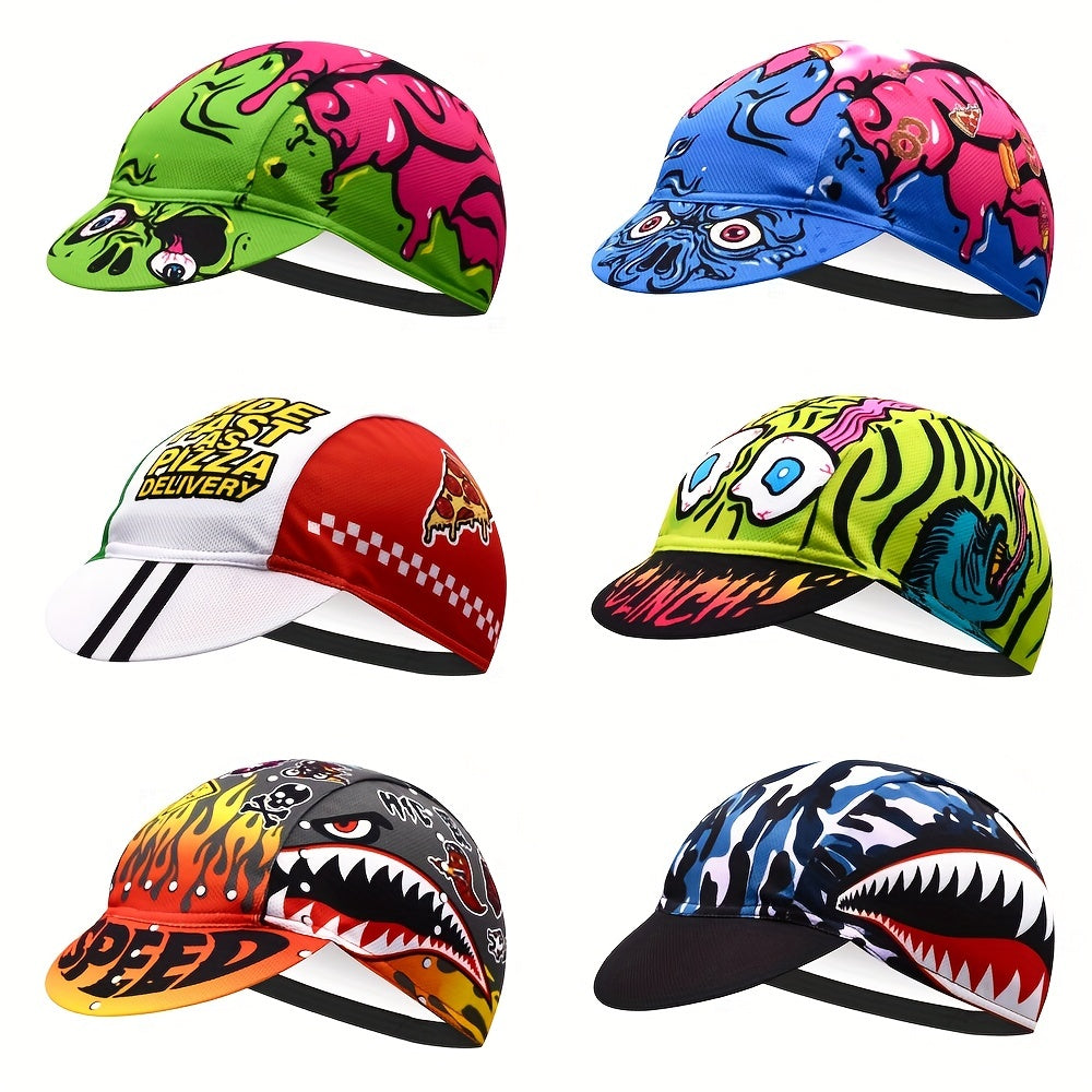 Retro Skull Hat Cycling Cap Breathable Quick Dry Bike Riding Cap