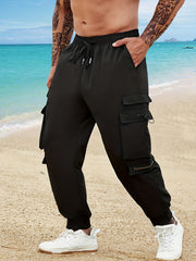 Men's Cargo Pants Active Drawstring Loose Pants