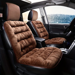 Winter Thick Plush Car Seat Cushion - Strap Backrest Seat Cush