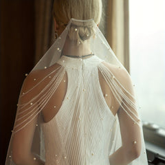 Bride Faux Pearl Veil Wedding Tiara Vintage Accessories