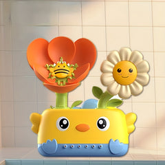 Yellow Duck Flowerpot Cartoon Animal Bath Toy for Baby Bathroom Soothing Tool