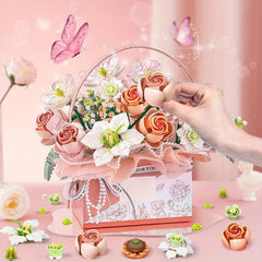 DIY Bouquet Flower Building Blocks Set 1212 Particle Roses Bonsai Kit
