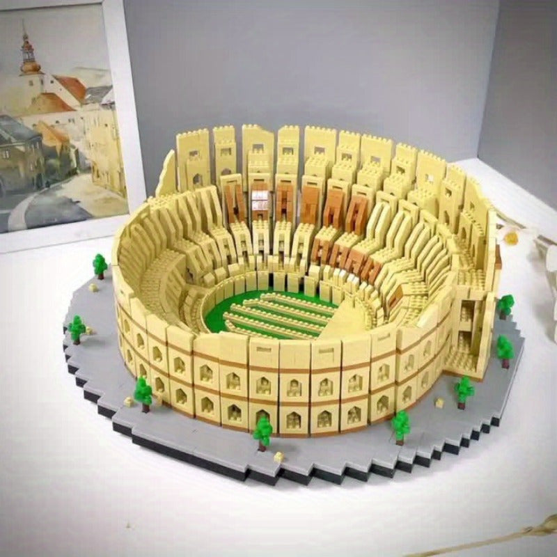 1050pcs Roman Colosseum Building Blocks Set Educational Toy