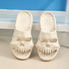 Women's Skull Head Slides Soft Sole Halloween Shoes