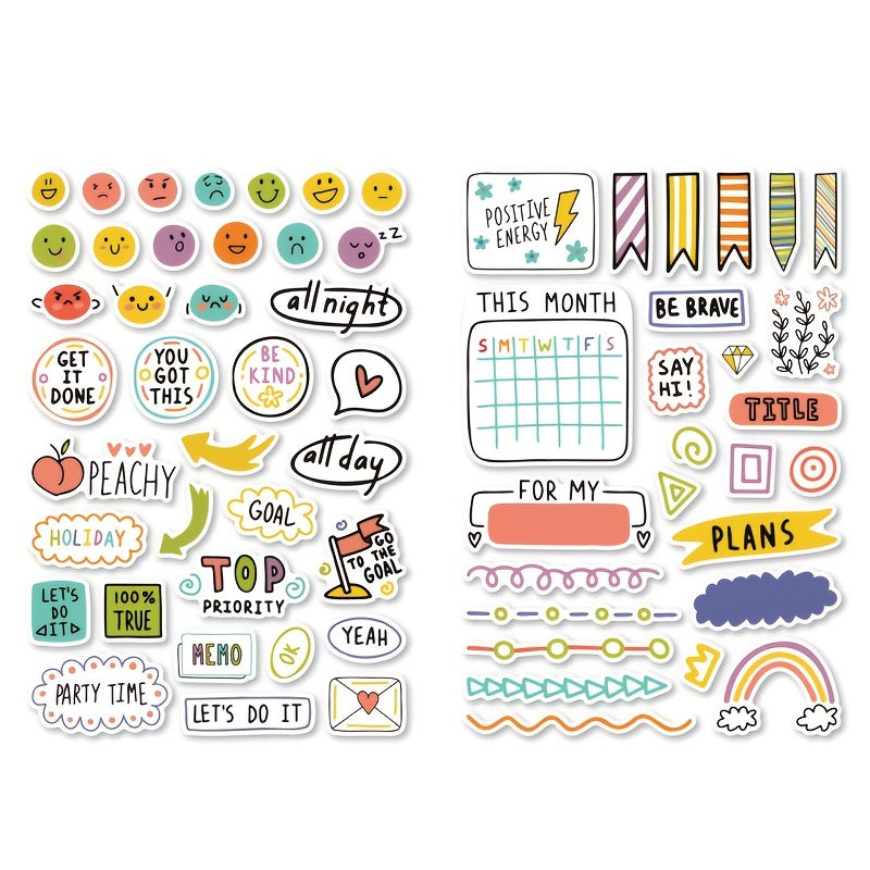 240pcs DIY Precut Decoration Stationery Diary Sticker Planner Index Label