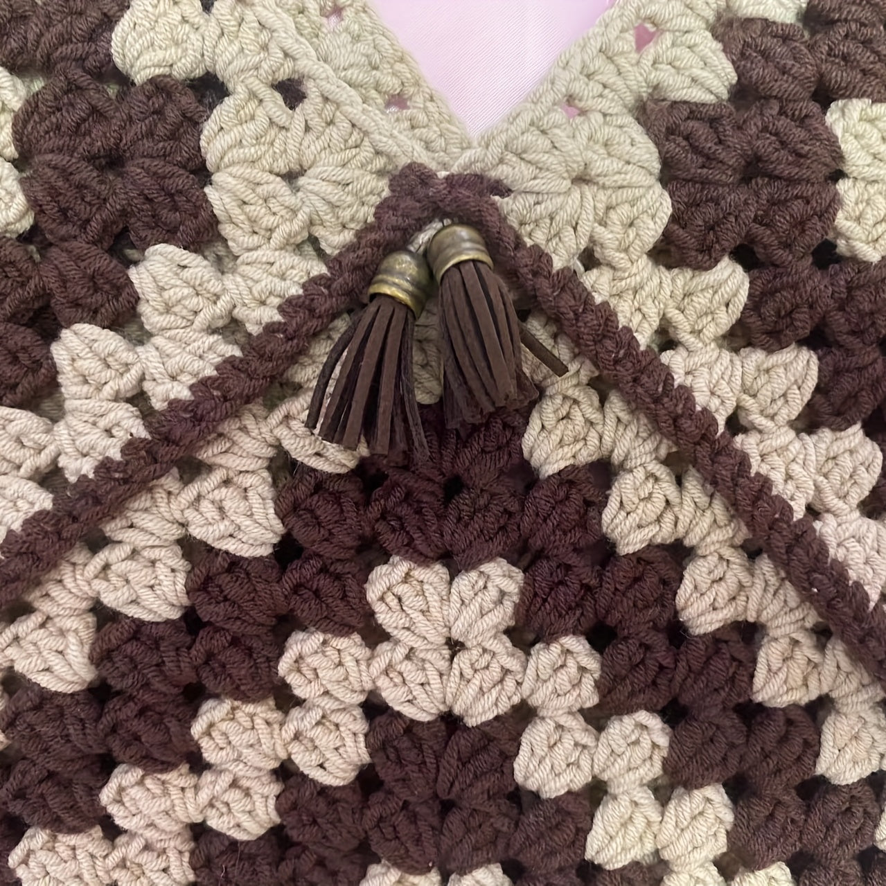 Woolen Crochet Bento Bag Crossbody Large Capacity Shoulder Bag
