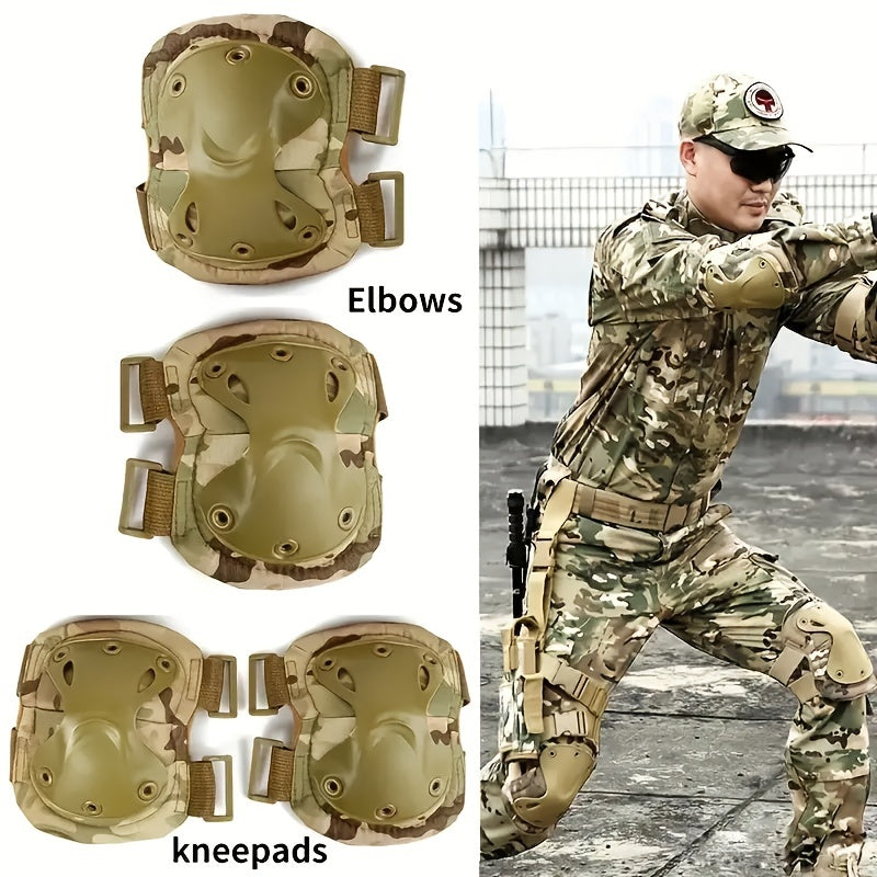 Adult Tactical Knee and Elbow Pads - Lightweight and Durable