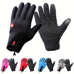 Outdoor Cycling Gloves Touch Screen Warm Full Finger Gloves Winter Windproof