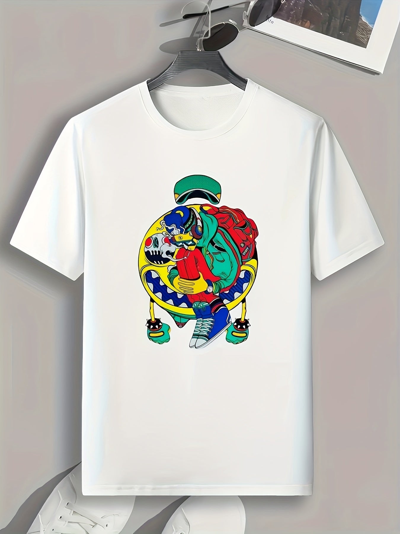 Anime Print Men's Graphic T-Shirt for Summer