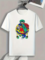 Anime Print Men's Graphic T-Shirt for Summer