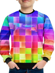 Kids 3D Printed Rainbow Sweatshirt Street Wear