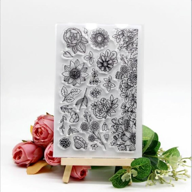 Flower Silicone Clear Stamp for DIY Scrapbooking