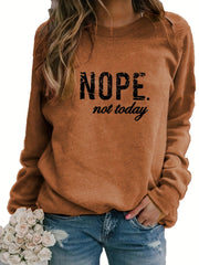 Letter Print Pullover Sweatshirt Casual Long Sleeve Crew Neck Sweatshirt