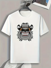 Funny Cartoon Print Men's Graphic T-shirt Casual Comfy Tees For Summer