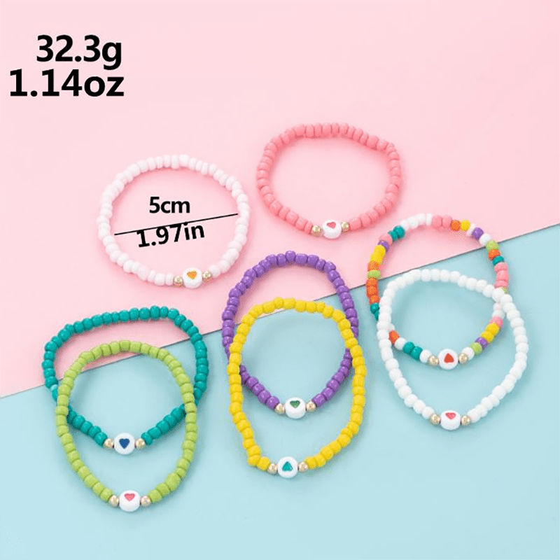 5pcs Daisy Decor Beaded Bracelets Set for Girls