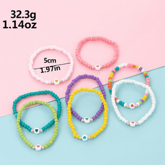5pcs Daisy Decor Beaded Bracelets Set for Girls
