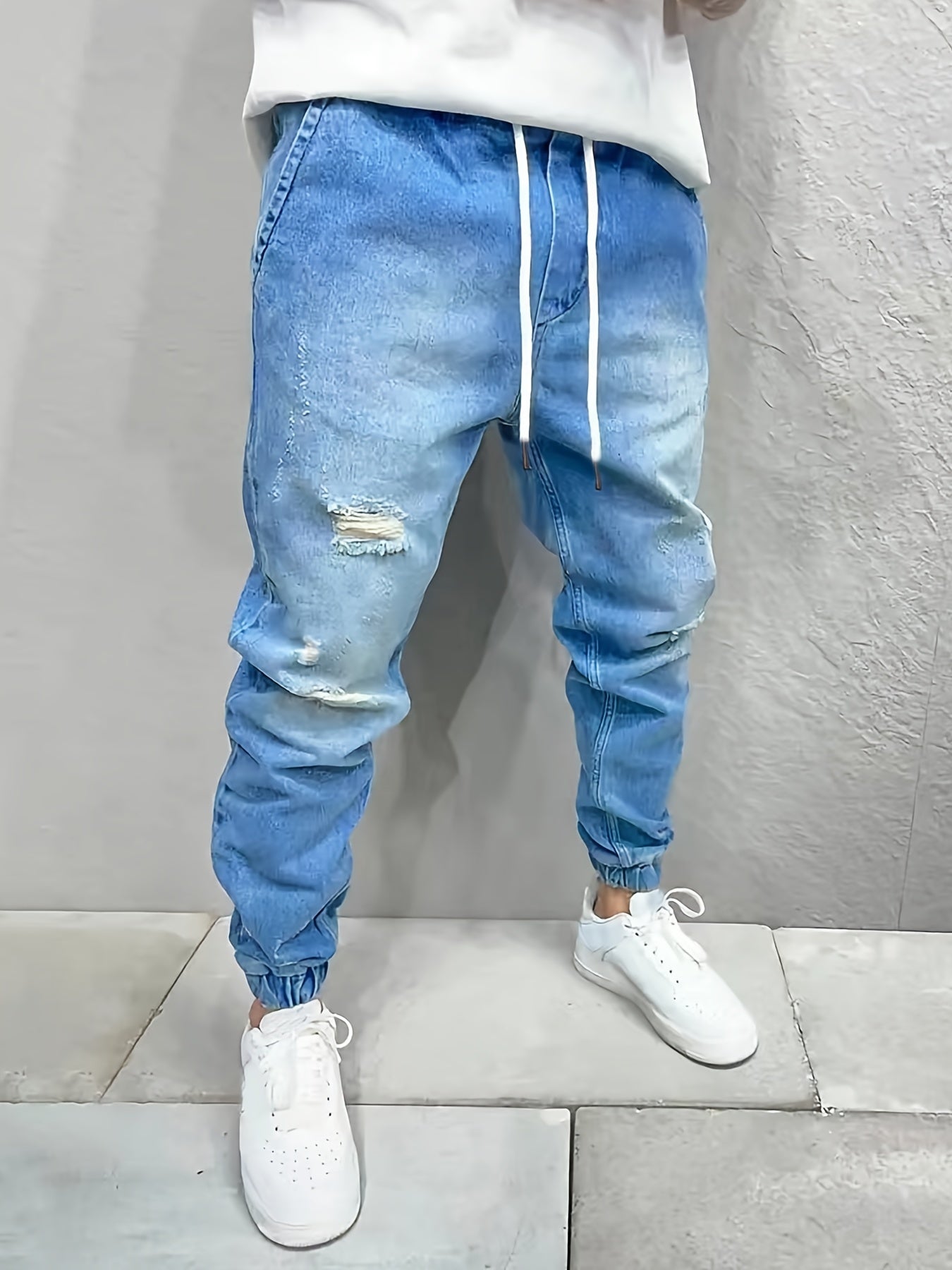Men's Loose Cotton Jogger Jeans