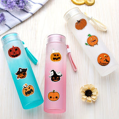 50pcs Halloween Pumpkin Stickers Water Bottle Laptop Envelopes Party Supplies