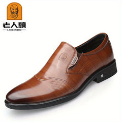 LAORENTOU Men's Slip On Formal Shoes Wear resistant Non Slip Smart Casual Shoes