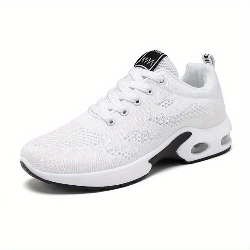 Women's Breathable Mesh Sneakers Casual Lace Up Air Cushion Shoes Comfortable