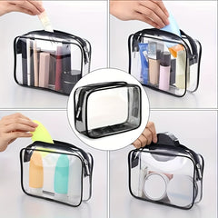 Transparent Makeup Bag Zipper Cosmetic Organizer Waterproof Travel Wash Bag