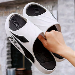 Men's Non Slip Slides Casual Slippers Open Toe for Indoor Outdoor Beach Shower