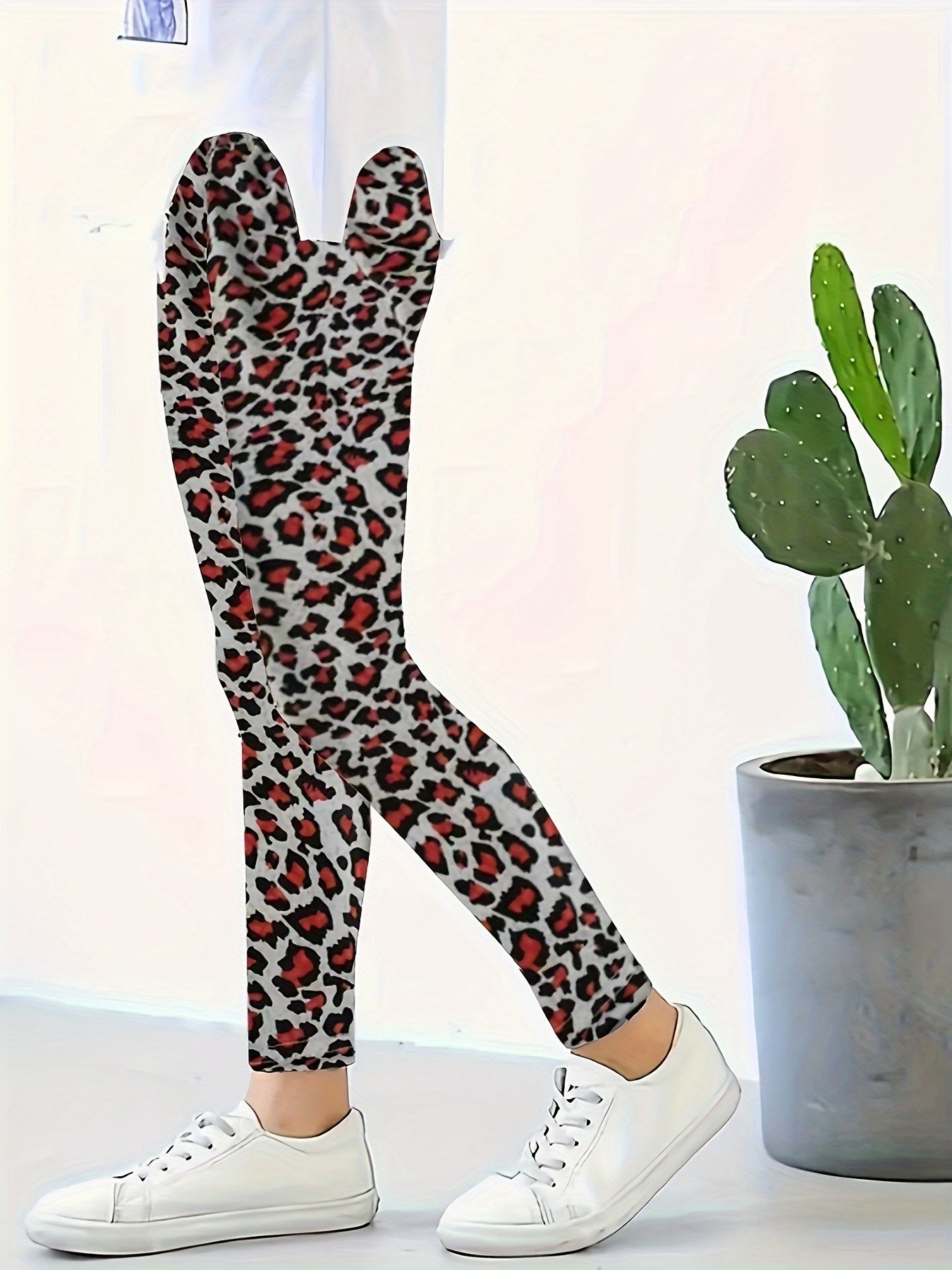 Leopard Print Leggings Girls Casual Leggings All Seasons Gift Sports