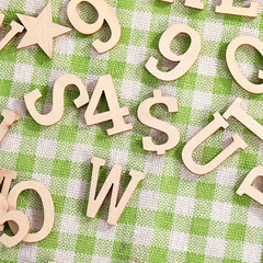270 Pieces Wooden Alphabet Letters and Numbers with Symbols in Storage Tray
