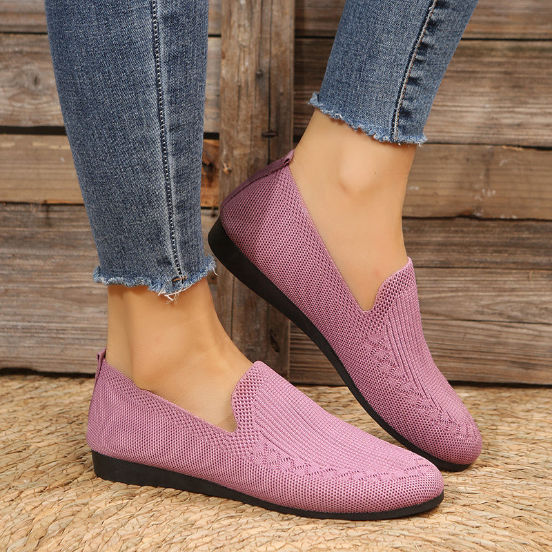 Women's Knitted Sock Loafers Breathable Slip On Shoes