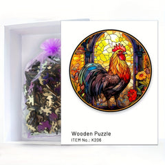 Rooster Wooden Jigsaw Puzzle High Difficulty Concentration Training