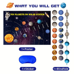 Solar System Party Game 24 Planet Stickers Large Posters