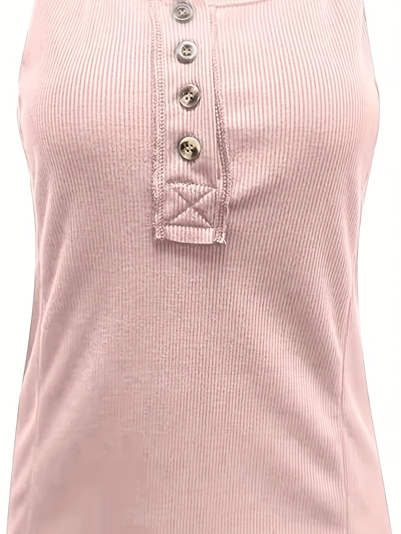 Solid Tank Top Scoop Neck Sleeveless Summer Top