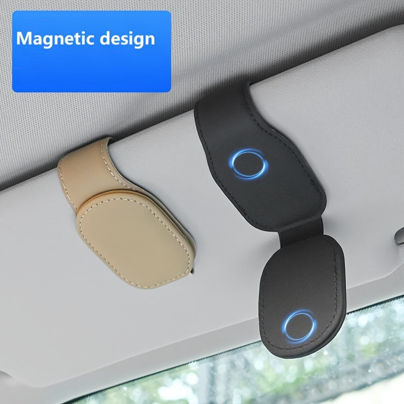 Multifunctional Leather Car Visor Organizer Glasses Holder & More