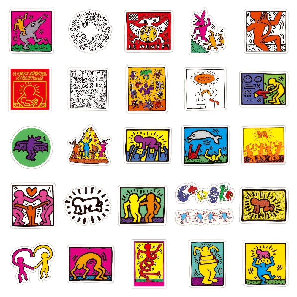 50Pcs Cartoon Graffiti Stickers, Colorful Fun for Any Space