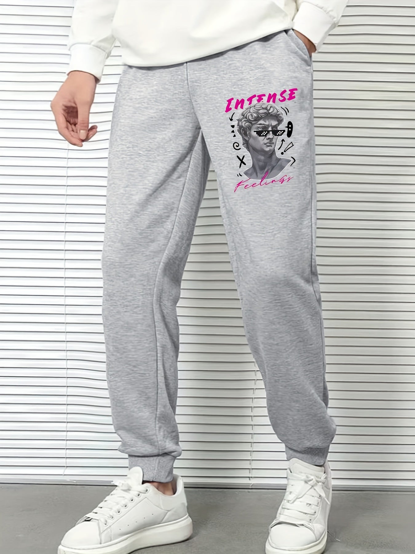 Men's Sports Pants with Drawstring Jogging Trousers